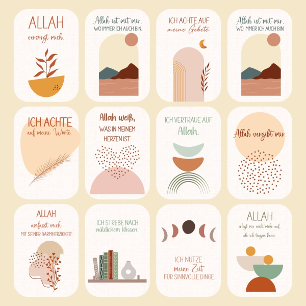Affirmationskarten (auf dem Qur‘an basierende Affirmationen)